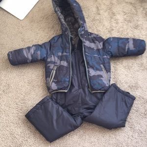 Reversible padded jacket and snowsuit